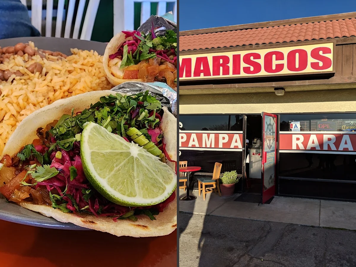 Colorful tacos served in a relaxed dining room.
